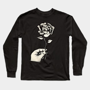 HAND TAKE FLOWER . WOMEN Long Sleeve T-Shirt